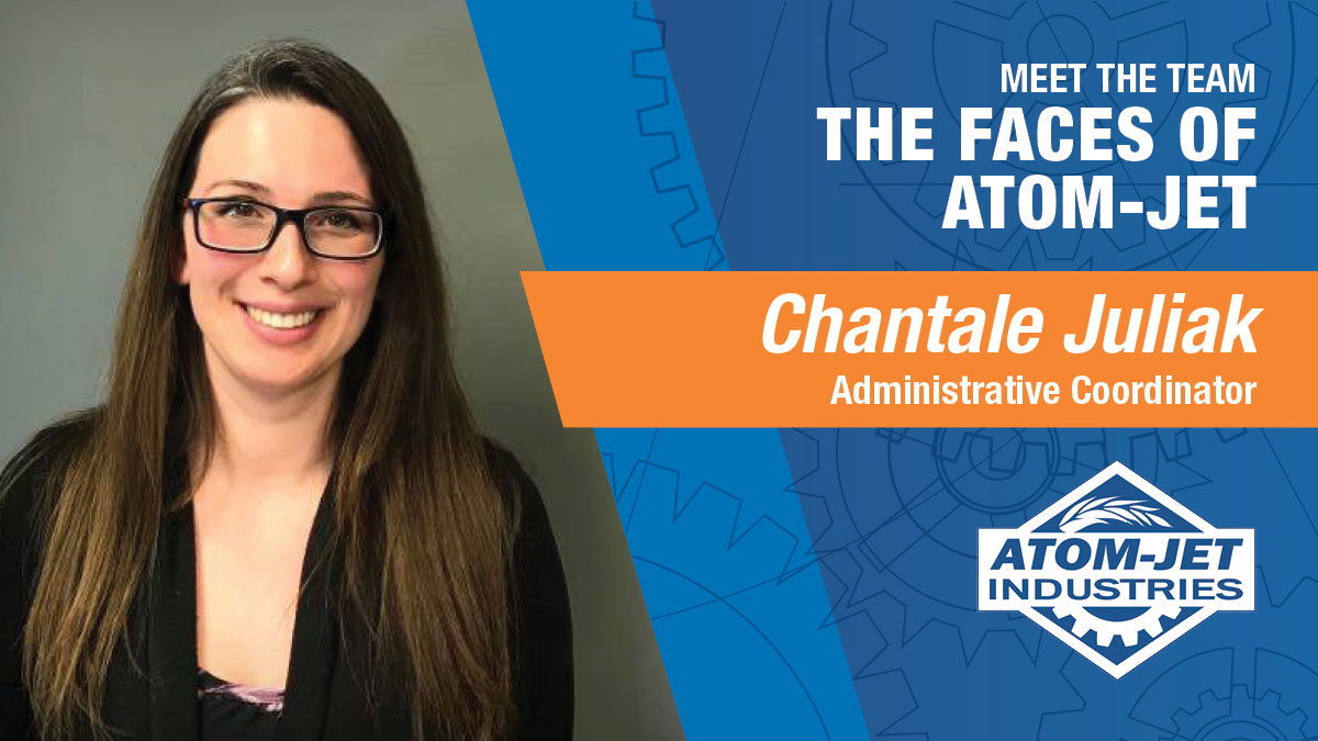 Atom-Jet Team Member, Chantale Juliak, Administrative Coordinator