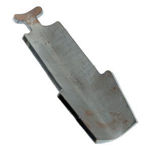 Steel piece welded to front of opener to protect liquid line from trash